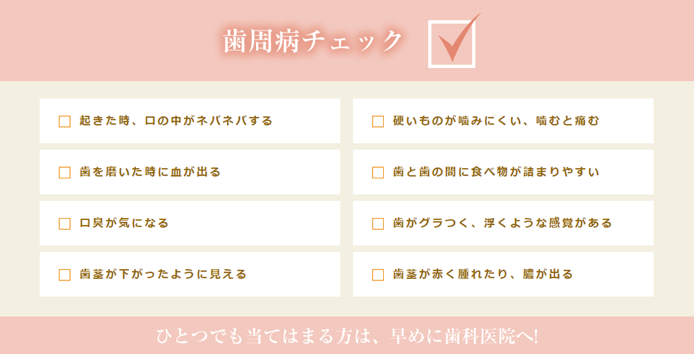 歯周病チェック｜すわ歯科医院